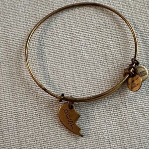 Alex & Ani Gold Bangle Bracelet with Best Charm